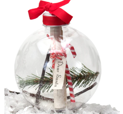 SANTA'S MESSAGE HANDPRINT ORNAMENT