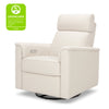 Willa Power Glider Recliner w/ adj. headrest & USB in Performance Grey Eco-Weave w/Light Wood Base