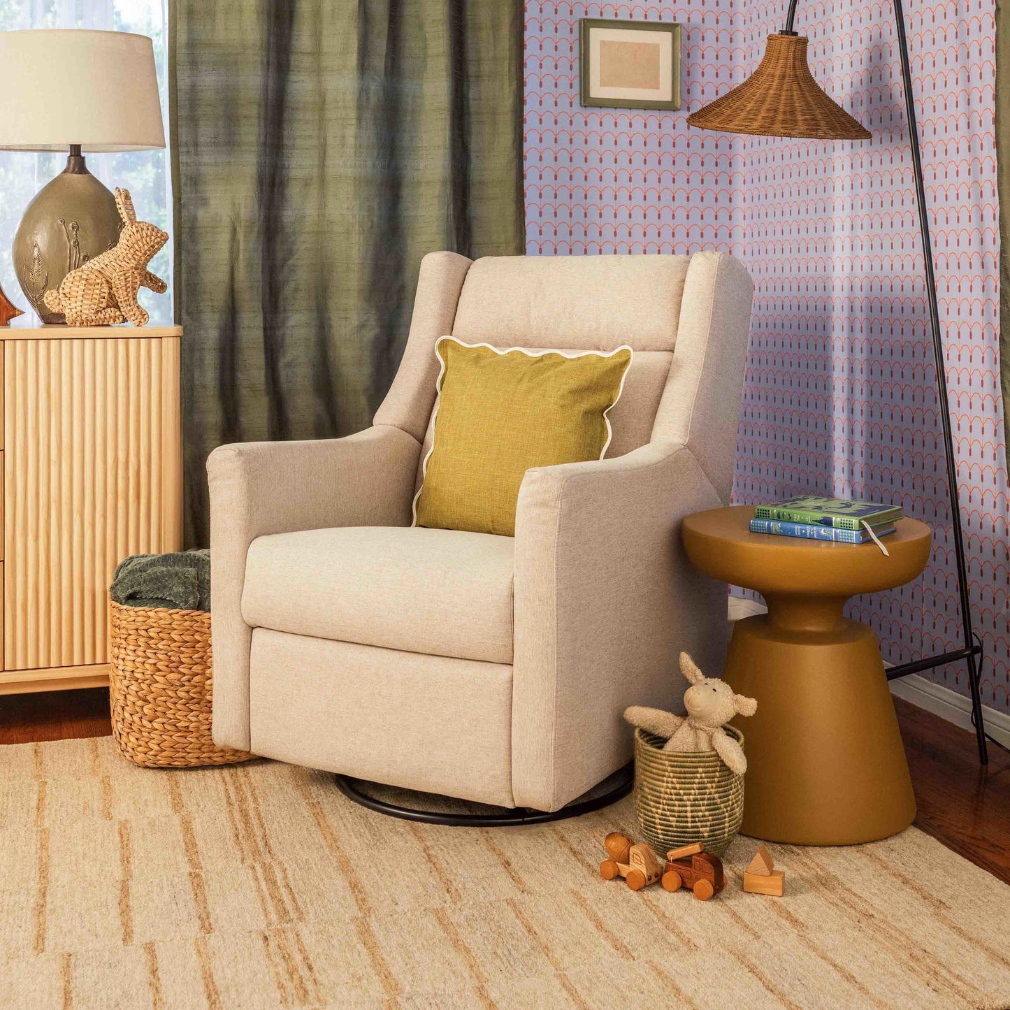 BABYLETTO KIWI DELUXE POWER RECLINER & SWIVEL GLIDER WITH HEAT AND MASSAGE