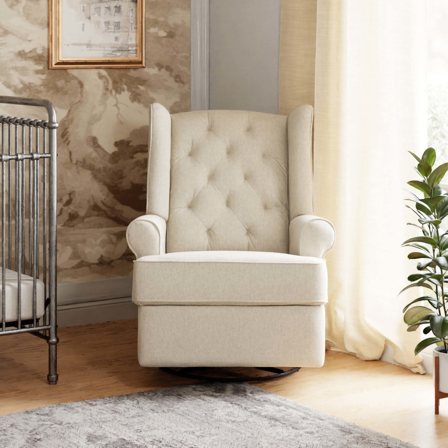 NAMESAKE HARBOUR ELECTRONIC RECLINER AND SWIVEL GLIDER IN ECO-PERFORMANCE FABRIC WITH USB PORT | WATER REPELLENT & STAIN RESISTANT