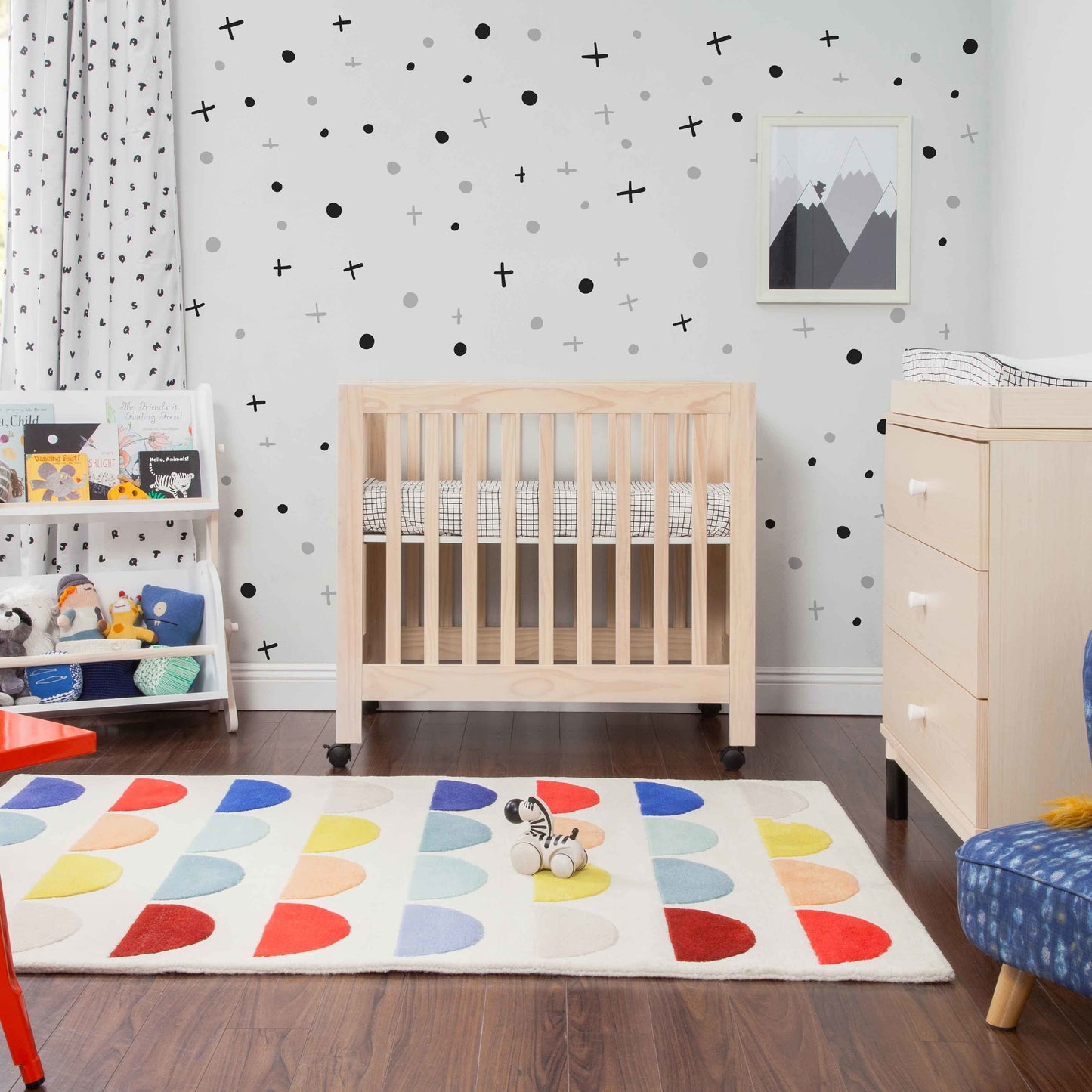 Origami Mini Crib in Light Sage