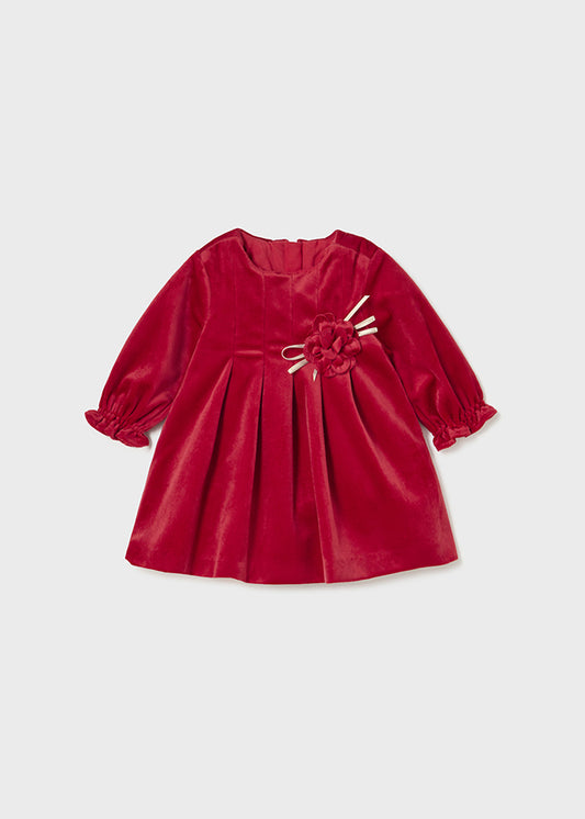 MAYORAL VELVET DRESS - RED
