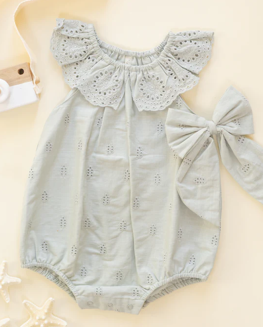 RYLEE + CRU MYLA ROMPER SEAFOAM