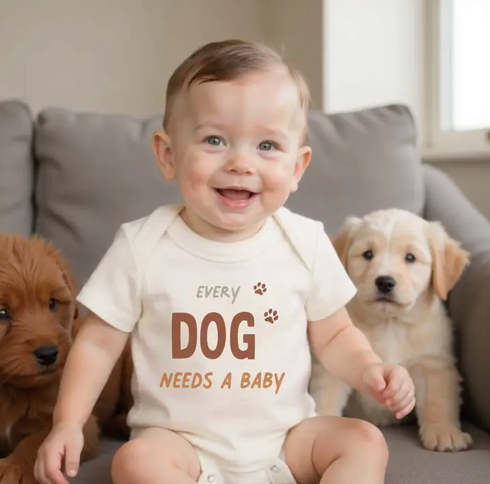 GRAPHIC BODYSUIT - EVERY DOG NEEDS A BABY