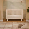 Hudson 3-in-1 Convertible Crib w/ToddlerBedConversionKit in White/Washed Natural