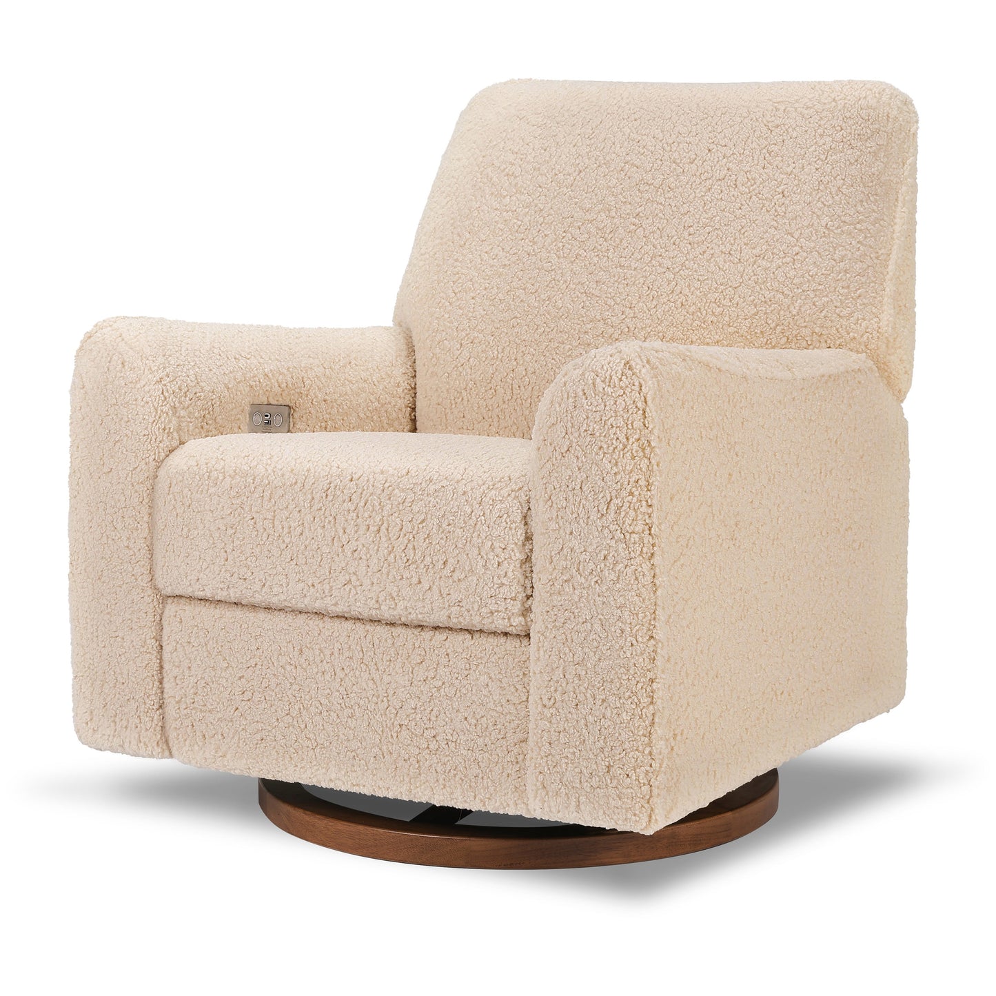 BABYLETTO SUNDAY POWER RECLINER AND SWIVEL GLIDER IN SHEARLING