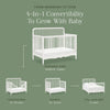 Liberty 4-in-1 Convertible Spindle Crib in Warm White