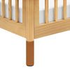 Gelato 4-in-1 Convertible Mini Crib and Twin bed in Natural Walnut Finish with Gold Feet