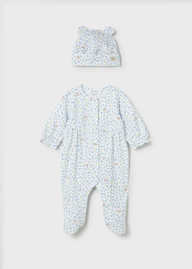 MAYORAL NEWBORN GIRL ONE-PIECE WITH HAT SET