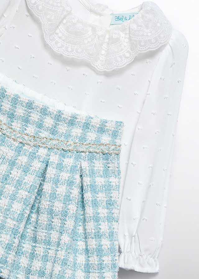 ABEL & LULA LUREX PLAID BERMUDA SHORTS SET