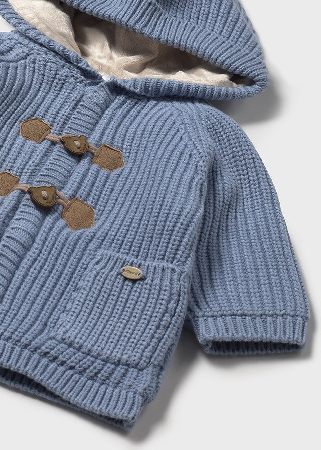 MAYORAL BOY LINED KNIT CARDIGAN CLOUD