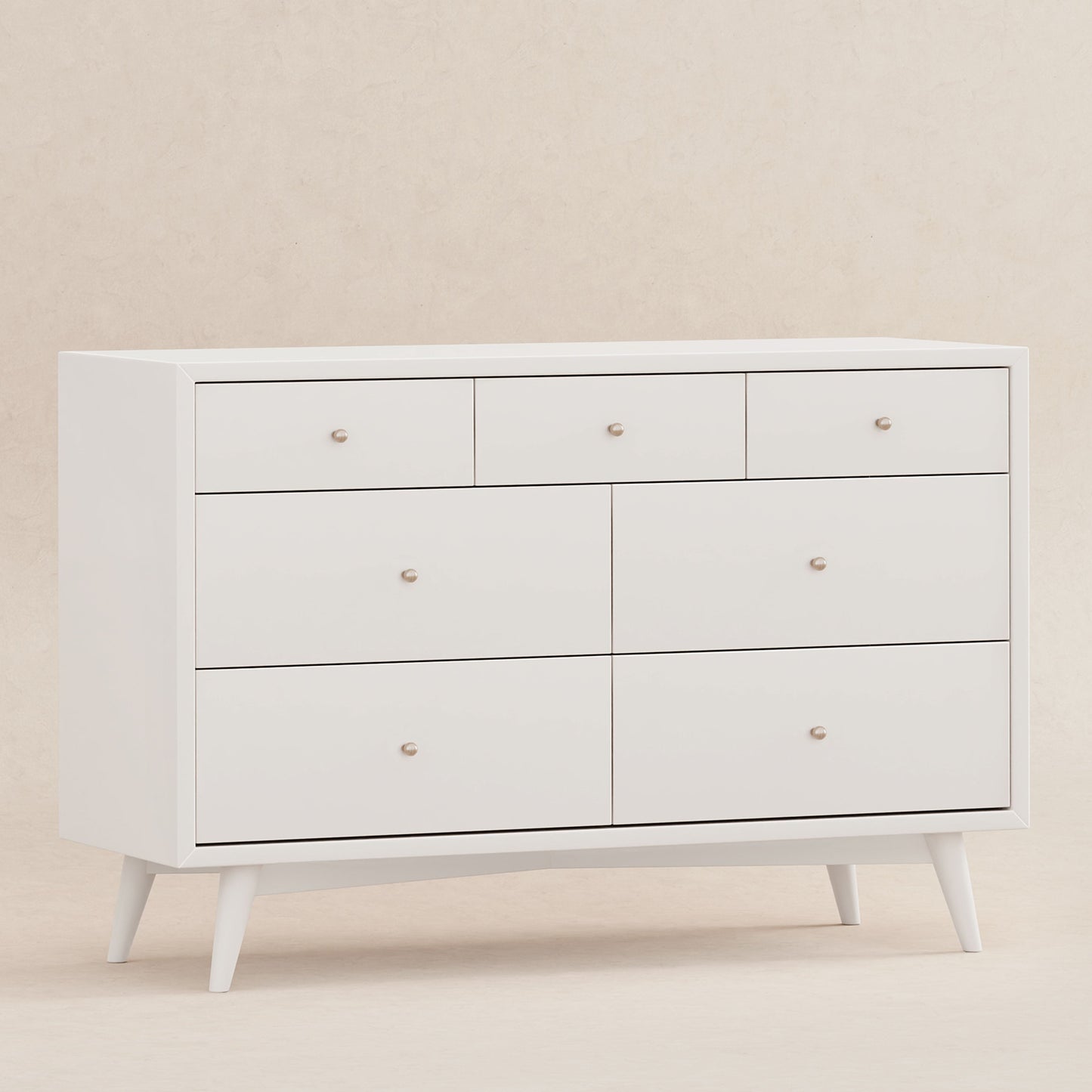 Palma 7-Drawer Double Dresser, Assembled in Warm White