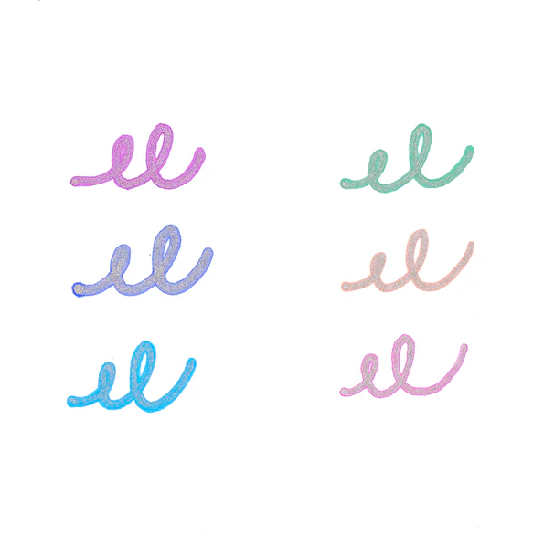 SILVER LININGS OUTLINE MARKERS - SET OF 6