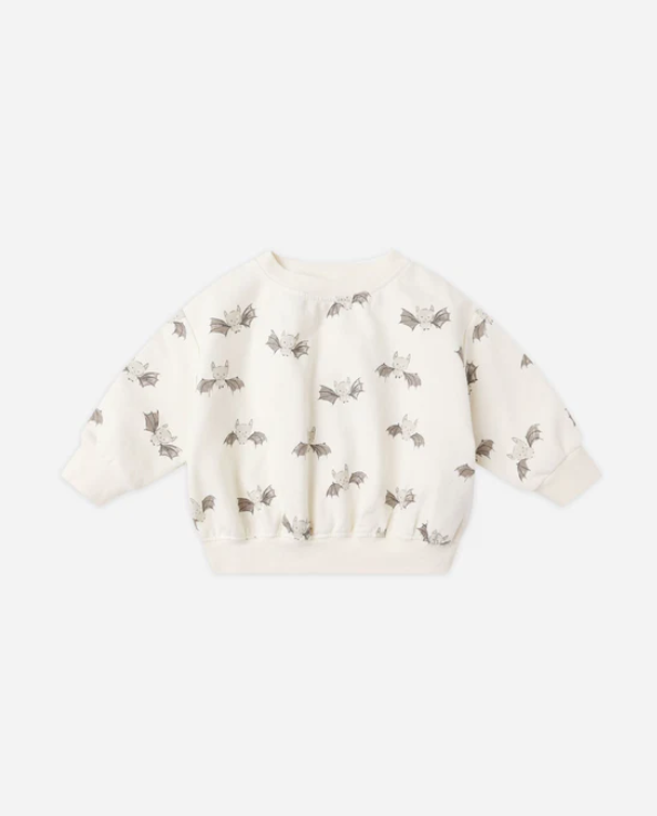 QUINCY MAE RELAXED FLEECE SWEATSHIRT - BATS