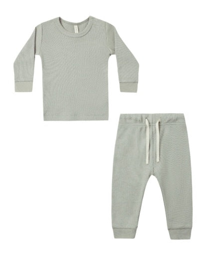 QUINCY MAE WAFFLE TOP + PANT SET LAUREL