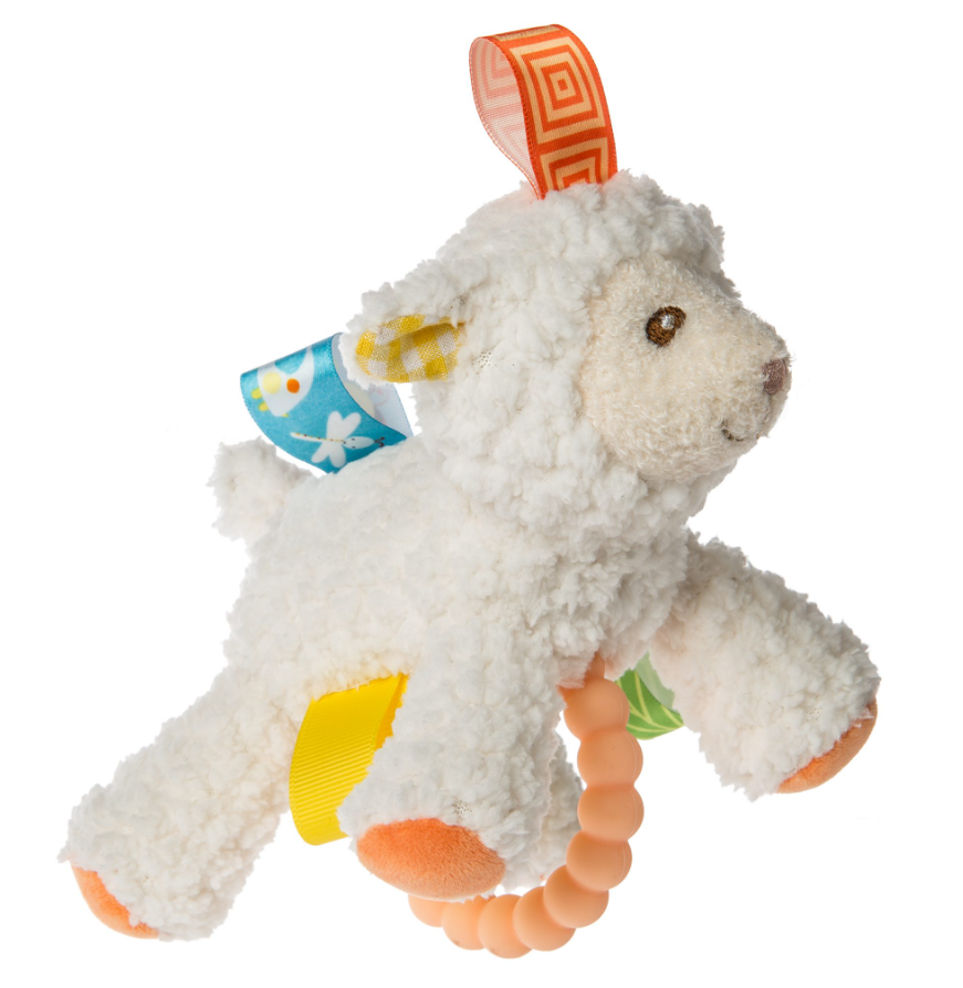 TAGGIES SHERBERT LAMB TEETHER RATTLE – 5″