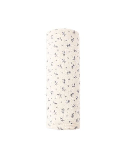 QUINCY MAE POINTELLE BABY BLANKET BLUE DITSY