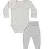 QUINCY MAE SIDE SNAP BODYSUIT + PANT SET CLOUD STRIPE