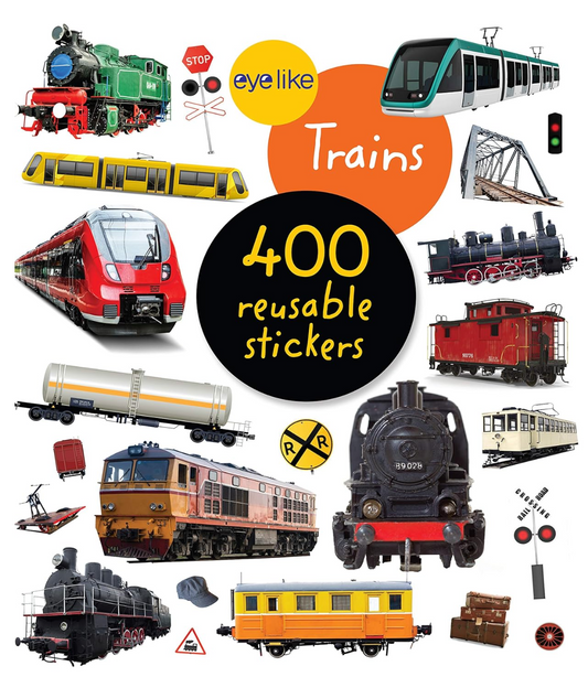 TRAINS 400 REUSABLE STICKERS INSPIRED BY NATURE