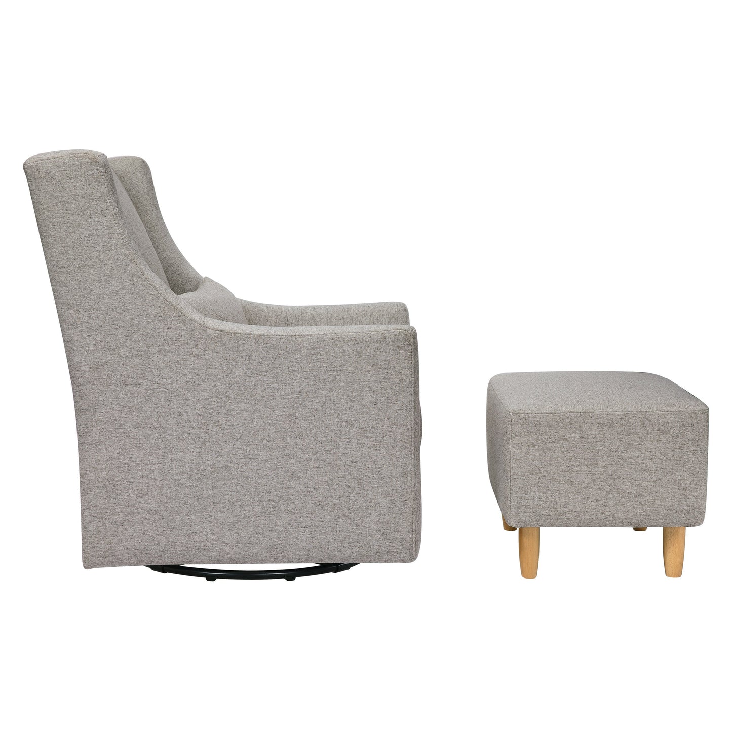 BABYLETTO TOCO SWIVEL GLIDER AND OTTOMAN IN ECO-PERFORMANCE FABRIC | WATER REPELLENT & STAIN RESISTANT