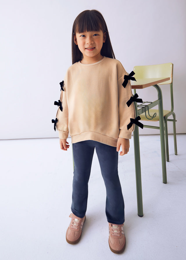 MAYORAL BOW SWEATSHIRT AND LEGGINGS SET