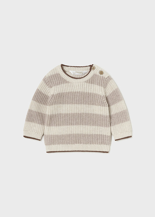 MAYORAL STRIPED SWEATER- TIRAMISU