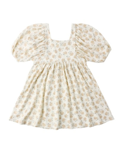 RYLEE + CRU BREA DRESS YELLOW DITSY
