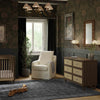 Marin with Cane 6 Drawer Assembled Dresser in Warm White and Honey Cane