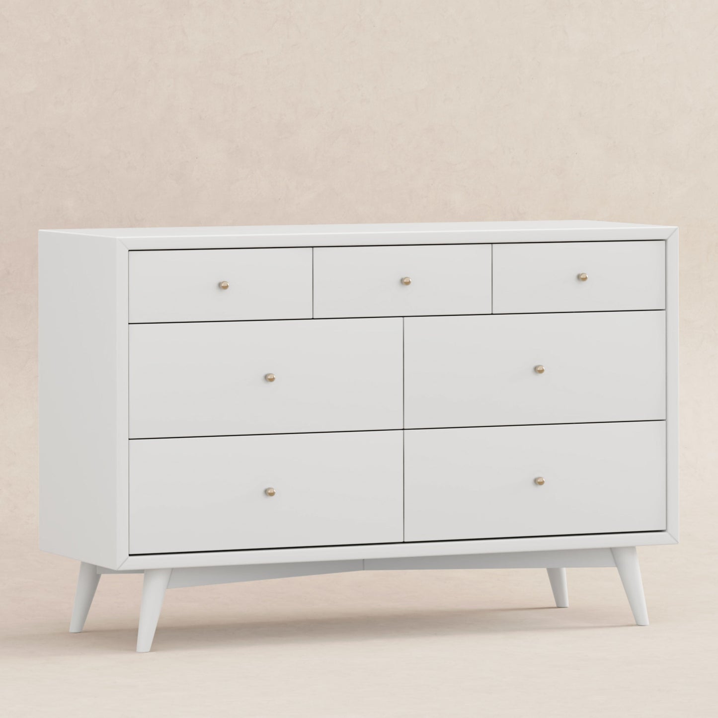 Palma 7-Drawer Double Dresser, Assembled in Warm White