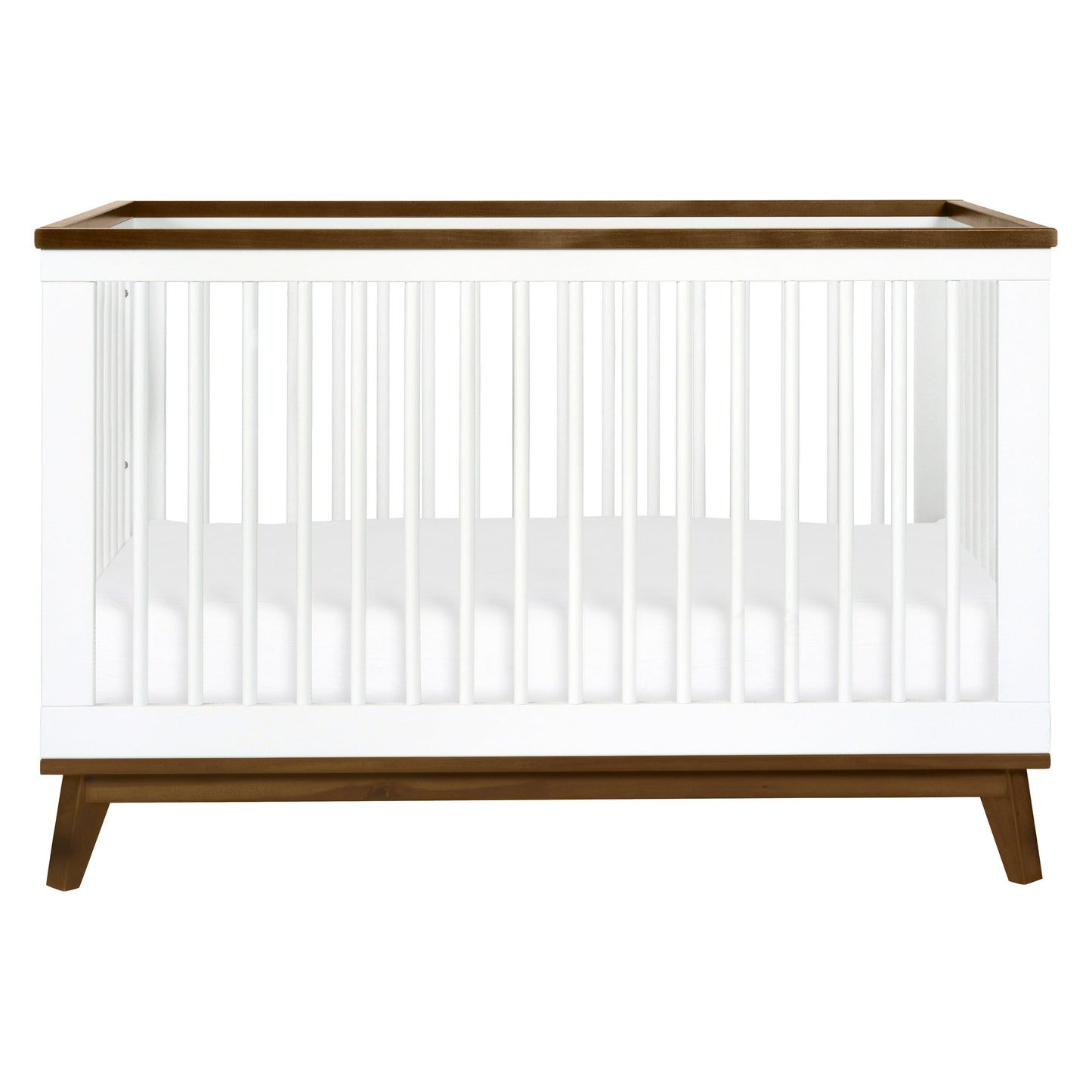 Scoot 3-in-1 Convertible Crib w/ToddlerBedConversion Kit in White/WashedNatural