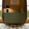 Pogo Tambour Assembled Dresser in Olive