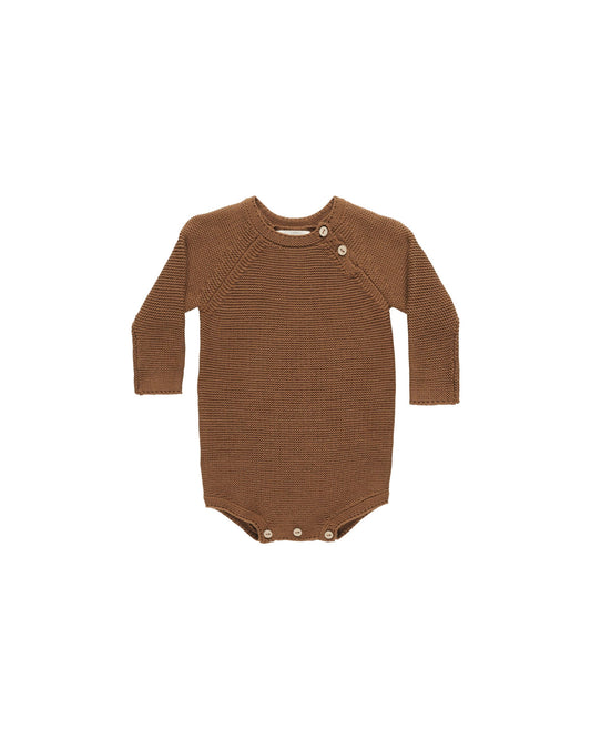 QUINCY MAE RIGGINS ROMPER CINNAMON