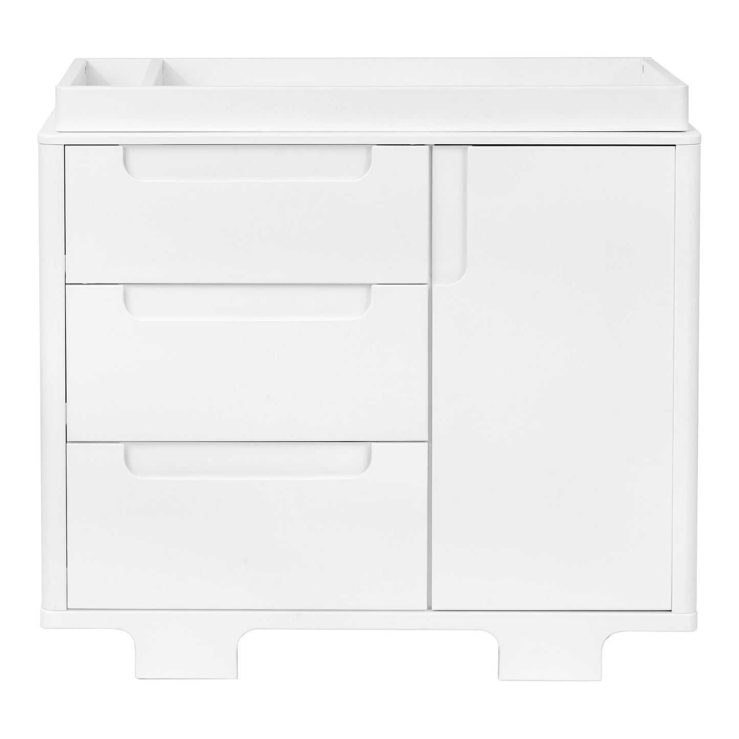 Yuzu 3-Drawer Changer Dresser in White/Natural