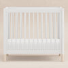 Gelato 4-in-1 Convertible Mini Crib and Twin bed in Natural Walnut Finish with Gold Feet