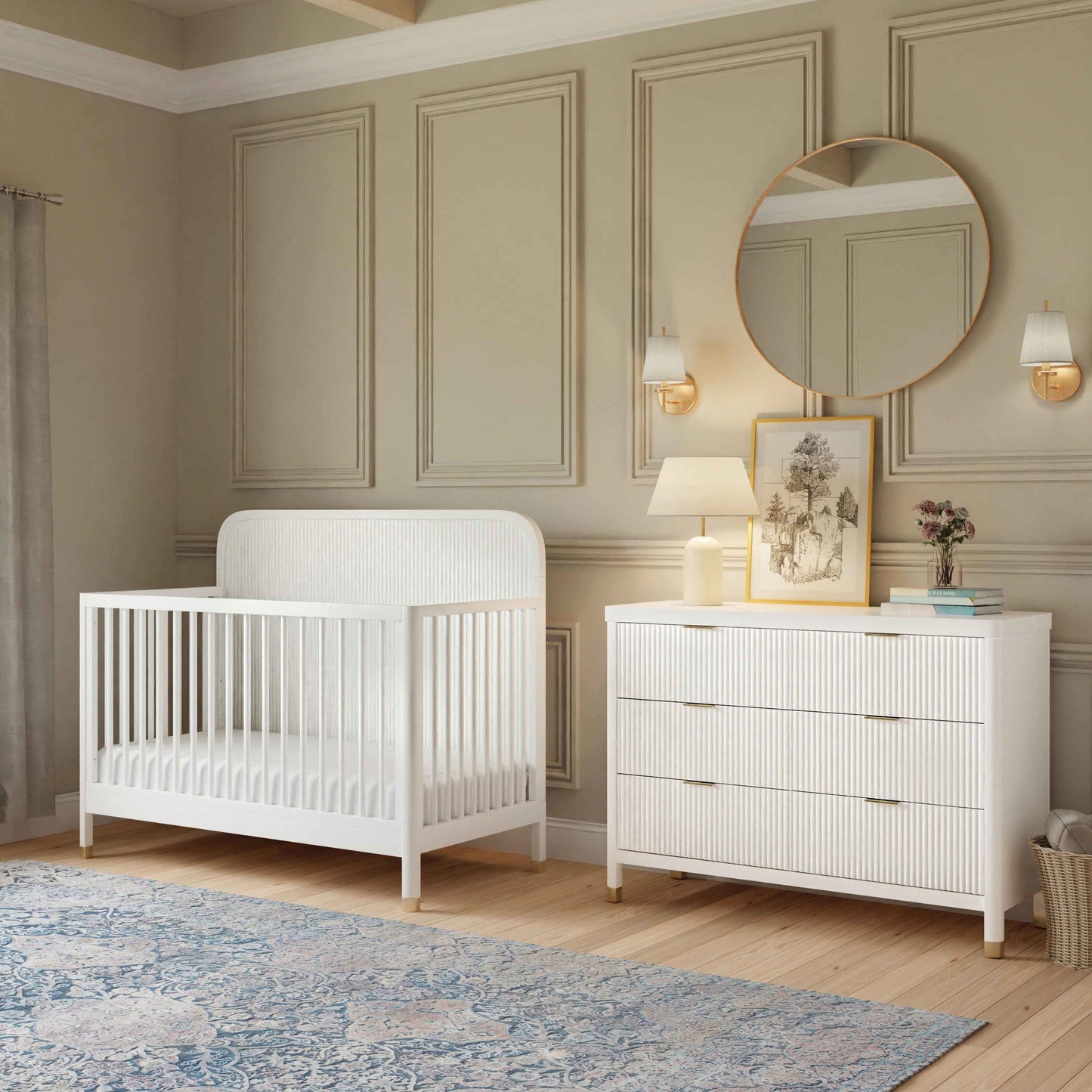NAMESAKE BRIMSLEY TAMBOUR 4-IN-1 CONVERTIBLE CRIB