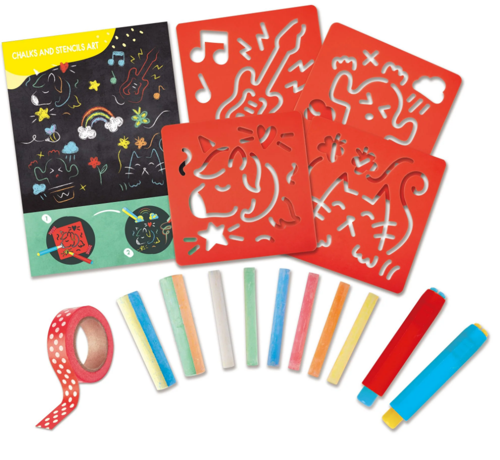 HAPE CHALKS AND STENCILS ART