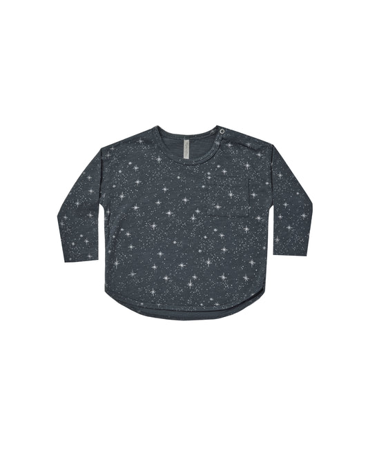 LONG SLEEVE POCKET TEE - NIGHT SKY