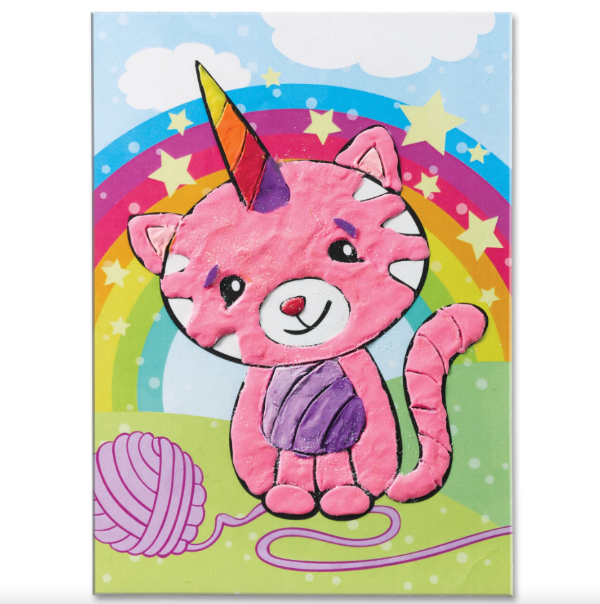 DO ART COLORING WITH CLAY UNICORN & FRIENDS