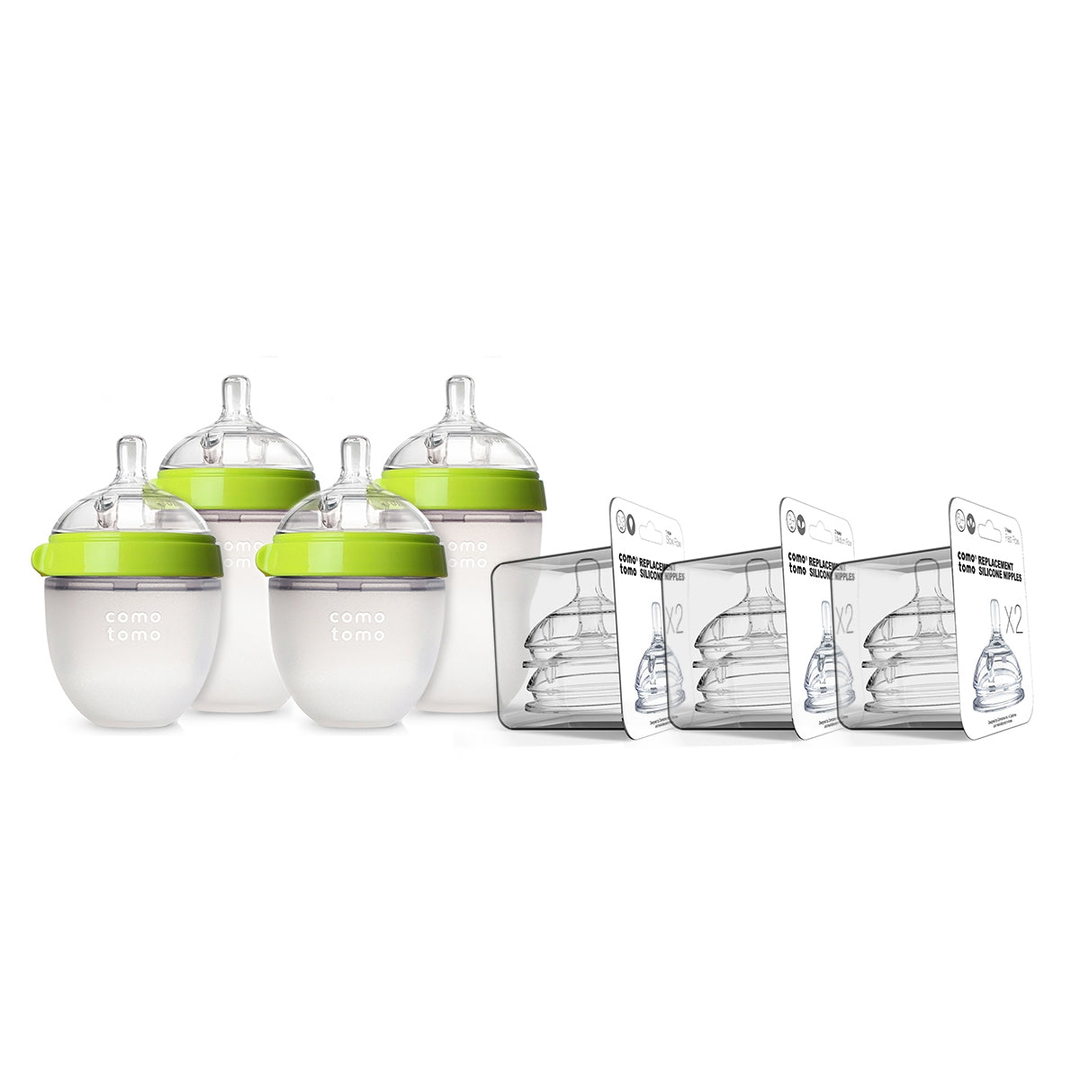 Olababy GentleBottle, Silicone Baby Bottle - 8oz, Mint 2-Pack