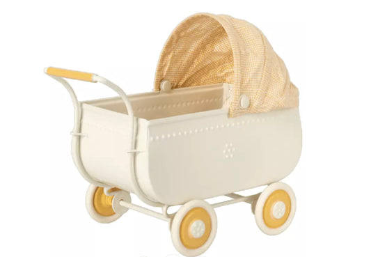 MAILEG PRAM, MICRO - YELLOW