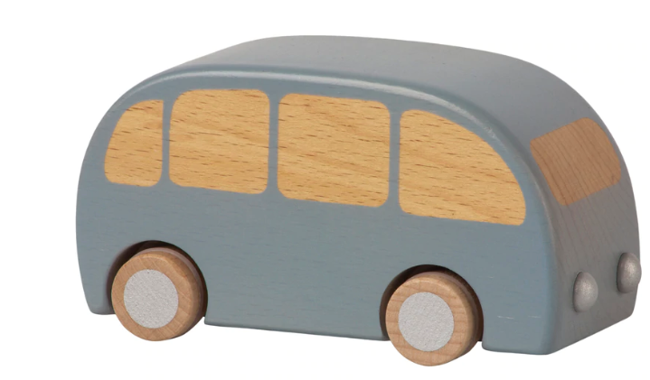 MAILEG WOODEN BUS - BLUE